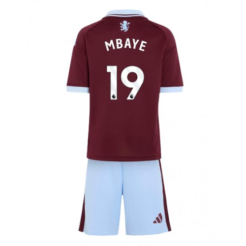 Aston Villa Ibrahim Mbaye #19 Koti Peliasu Lasten 2026-27 Lyhythihainen (+ Lyhyet housut)